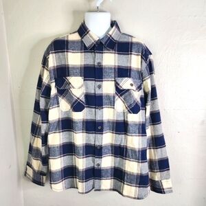 Jachs Shirt Men XXL MFG Hetitage Flannel Plaid Long Sleeve Outdoor Bust Pockets